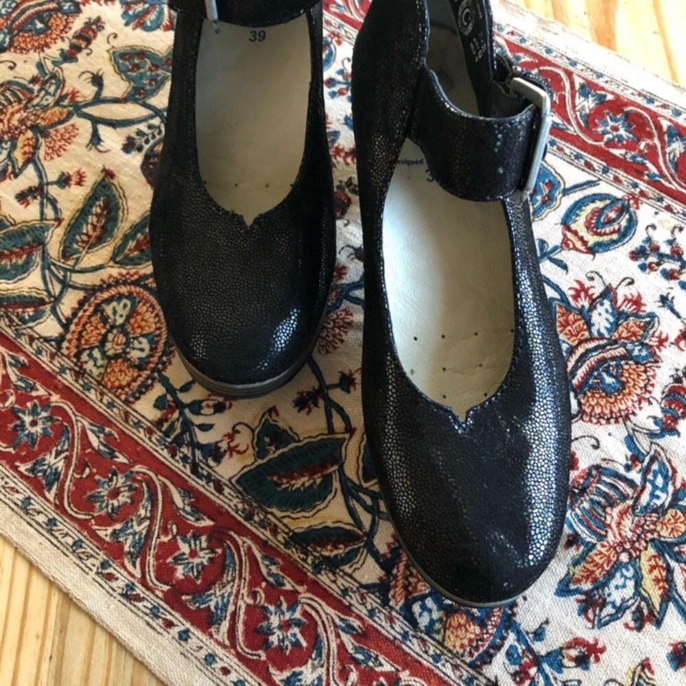 Wolky Aya Black Caviar Mary Jane Pumps